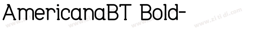 AmericanaBT Bold字体转换